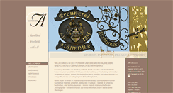 Desktop Screenshot of brennerei-alsheimer.com